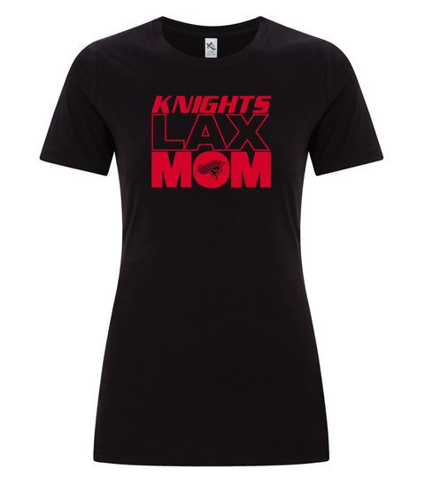 Knights "Lacrosse Mom"  BLACK Cotton Tshirt