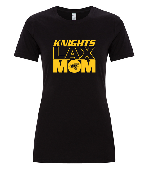 Knights "Lacrosse Mom"  BLACK Cotton Tshirt
