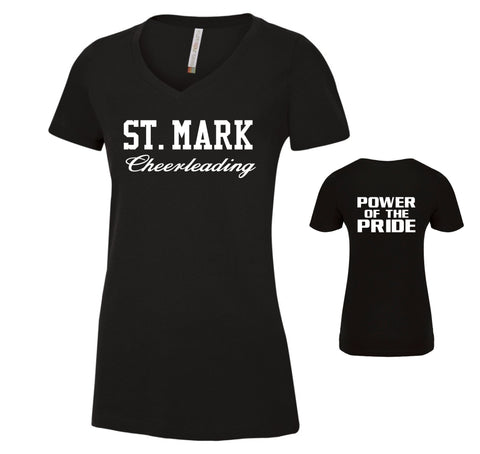 St.Mark's Cheerleading V-Neck Tee